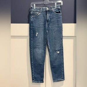 H&M distressed Blue Denim Jeans size 12 youth girls